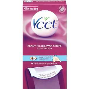    Veet Cold Wax Strips Leg and Body, 40 Count