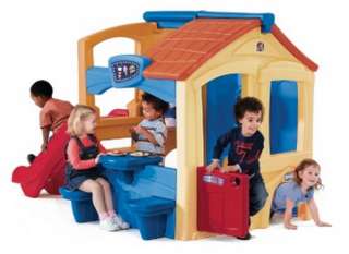 New Big Kids Activity Center Playhouse Plastic Outdoor Cottage Play 