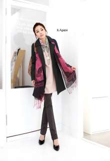 T1839 Temperament Double Breasted Lady Slim Waist Trench Coat  