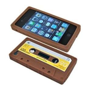  Brown/Yellow Coffee Silicone Cassette Tape Case / Skin / Cover 