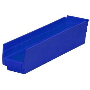   Inch Plastic Nesting Shelf Bin Box, Blue, Case of 12