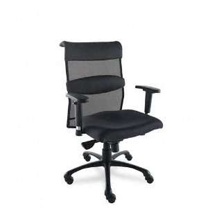 Alera  Eon Series Mid Back Swivel/Tilt Chair with T Arms, Black/Gray 