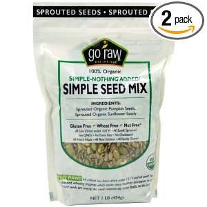 Go Raw Freeland Live Sprouted Seeds, Simple Mix, 16 Ounce Bags (Pack 