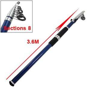   Shell 8 Sections Telescopic Fishing Rod Pole 3.6M