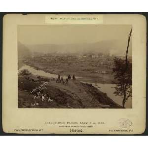   post,Kernville Hill,Johnstown Flood,1889,river