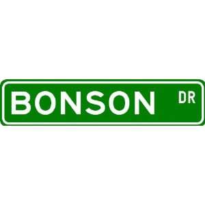  BONSON Street Sign ~ Personalized Family Lastname Novelty 