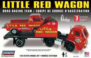 LINDBERG LITTLE RED WAGON DRAG RACING TEAM 1/25 72170  