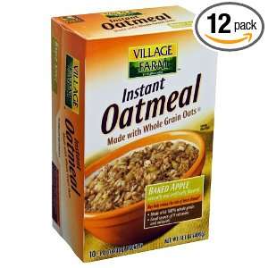 Sturms Village Farm Instant Oatmeal, Baked Apple 10 Count, 14 Ounce 