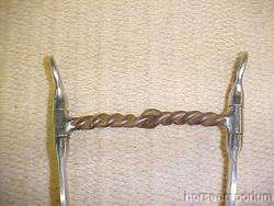 Vintage Reinsman Western Bit Large Twisted Wire Snaffle Loose Ring 