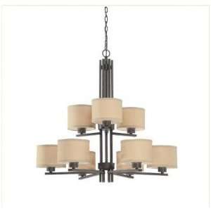   2942 09 / 2942 34 Tecido Nine Light Chandelier