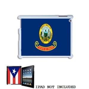   State Flag Emblem Snap On Shell Case Cover for Apple iPad 2 White