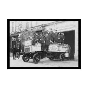   York City Firemen posed on a Fire Engine 20x30 poster