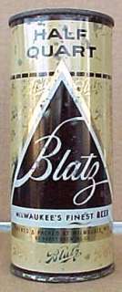 BLATZ BEER 16oz Flat Top Can Milwaukee, WISCONSIN c1952  