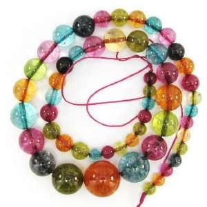  6 16mm multicolor tourmaline quartz round beads 16 strand 