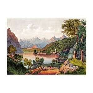   Currier and Ives   Lake Lugano, Italy Giclee