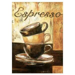  Espressos 3 Tasses   Poster by Clauva (12 x 16)