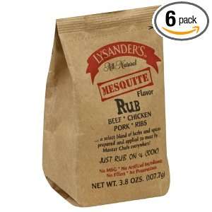 Lysanders BBQ Rub Mesquite, 3.8 Ounce Grocery & Gourmet Food