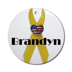  Military Backer Brandyn (Yellow Ribbon) Ornament (Round 