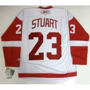  Brad Stuart Detroit Red Wings Rbk Jersey Real Medium 