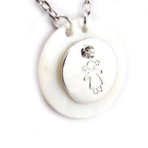  Necklace french touch Nacre En Folie white. Jewelry