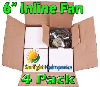 INCH INLINE DUCT FAN EXAUST BOOSTER BLOWER CASE OF 4  