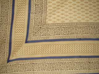 Bagru Block Print Tapestry Bedspread Throw Twin  