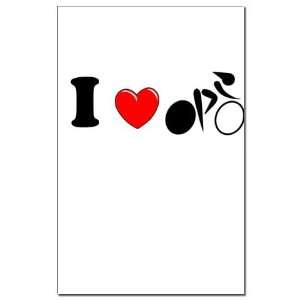  I heart Cycling Sports Mini Poster Print by  