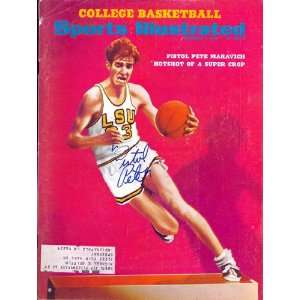  Pistol Pete Maravich Autographed Sports Illustrated 