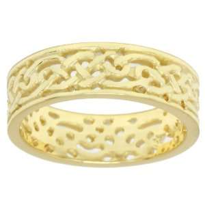   Yellow Gold Irish Celtic Knot Wedding Ring Band (Size 11.5) Jewelry