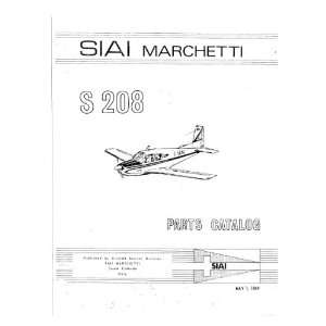   Marchetti S.208 Aircraft Parts Manual   1969 Sicuro Publishing Books
