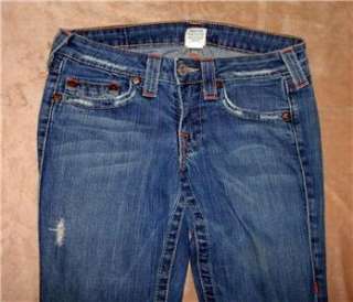 True Religion Bobby Bootcut Distressed Jeans Sz 28  