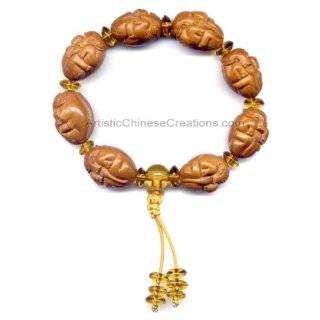     Carved Chinese Olive Seeds Bracelet   Chinese Zodiac Symbol / Ox