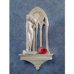  Cathedral Arch Sculptural Wall Shelf   Set of Two