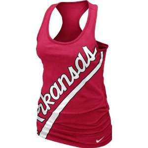  Arkansas Razorbacks Womens Crimson Nike Boyfriend Tank 
