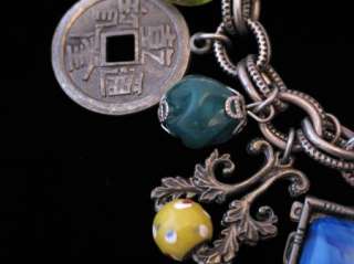   Napier Oriental Asian Style Chunky Charm Bracelet Book Piece  