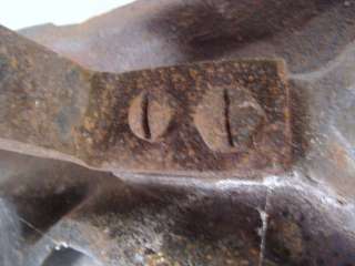 Antique Pair 19c Cast Iron Hessian Figural Andirons  
