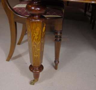 English Victorian Walnut Dining Table & 8 Regency Chair  