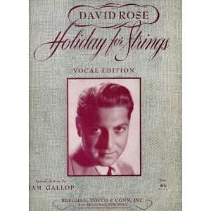   Vintage 1944 Sheet Music recorded by David Rose 