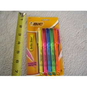  BIC Brite Liner Highlighter, Chisel Tip, Yellow, 12 