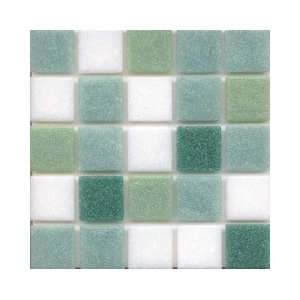  12 x 12 In. Mint Ice Blend Glass Green Mosaic Tile Kitchen 