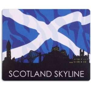   Mouse mat Scotland skyline and St Andrews Cross design