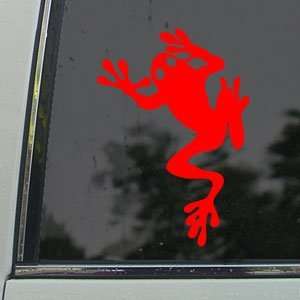  FROG FROGGY TODD TADD POLE Red Decal Window Red Sticker 