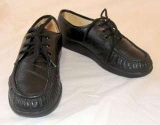 Womens SAS Bounce BLACK Leather Walking Shoes LOAFERS 8.5 N Narrow 