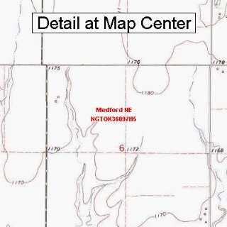  USGS Topographic Quadrangle Map   Medford NE, Oklahoma 