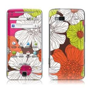 com Brown Flowers Design Protective Skin Decal Sticker for HTC Google 
