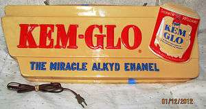 RARE SHERWIN WILLIAMS PAINTS SWP KEM GLO PAINT LIGHTED SIGN  