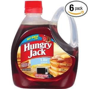 Hungry Jack Lite Syrup, 27.6 Ounce (Pack of 6)  Grocery 