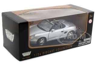   diecast car model of Porsche Boxster Silver die cast car by Motormax