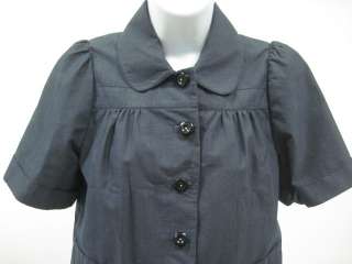 SEE BY CHLOE Navy Cotton Swing Jacket Coat Size 4  