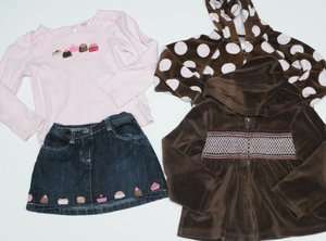 Gymboree Sweeter than Chocolate 4pc Set outfit 4 5  